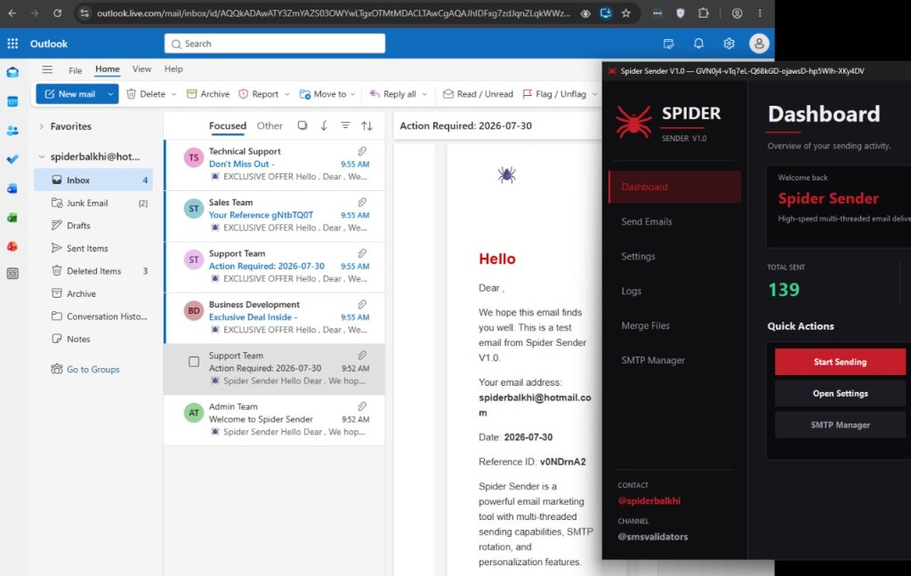 Spider Sender V1.0 screenshot 3